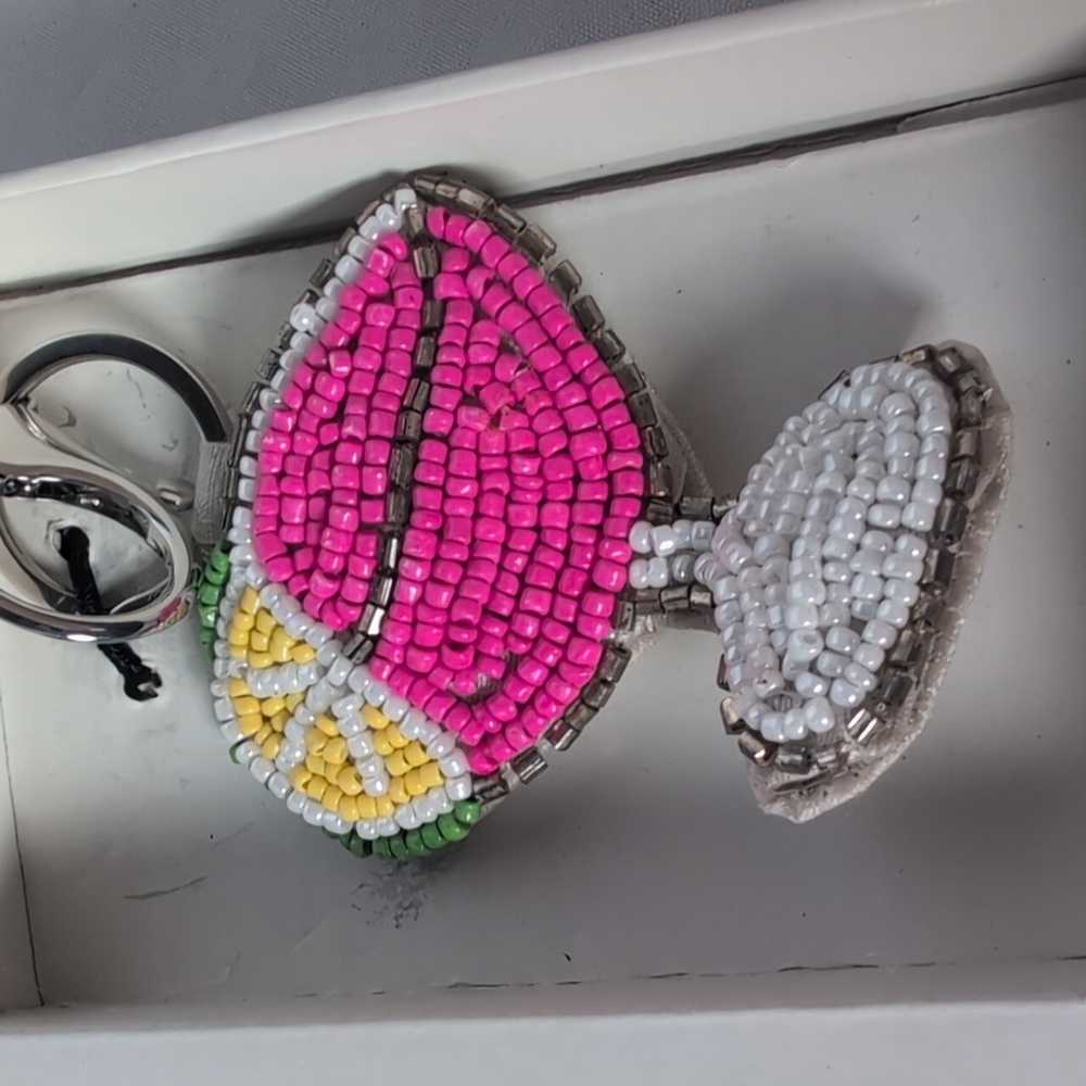 Rachel Zoe Beaded Cosmopolitan 2 Piece Coin Purse & Bag Charm Set - Picture 6 of 9